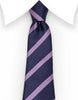 Dark purple and lilac striped tie