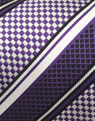 close up of purple tie