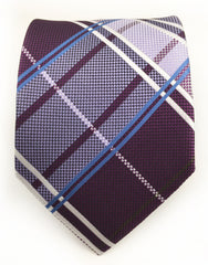 Purple, lilac, blue & white tie