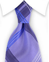 lilac purple plaid tie