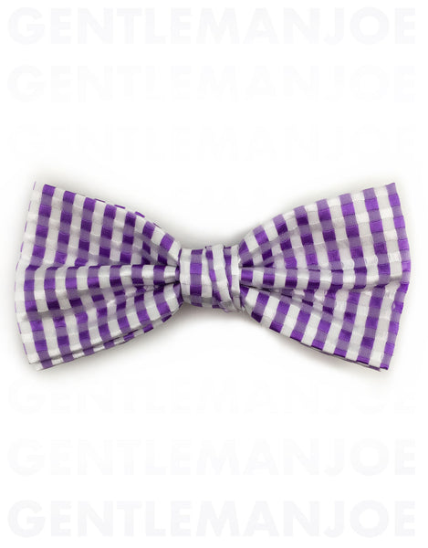 Lavender & White Bow Tie