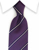 purple, navy blue, white striped tie