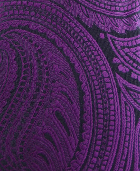 dark purple paisley pocket square