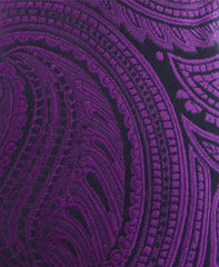 dark purple paisley pocket square