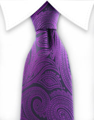 Purple Paisley Teen Tie