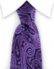 Purple Paisley Silk Tie