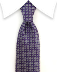 purple and silver tie