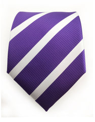purple and white tie