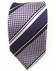 Purple and silver tie