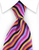 pink orange striped tie