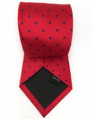 Red polka dot necktie 