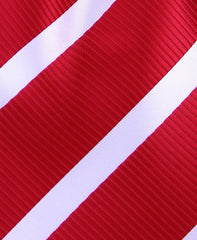 Red and White Striped Tie