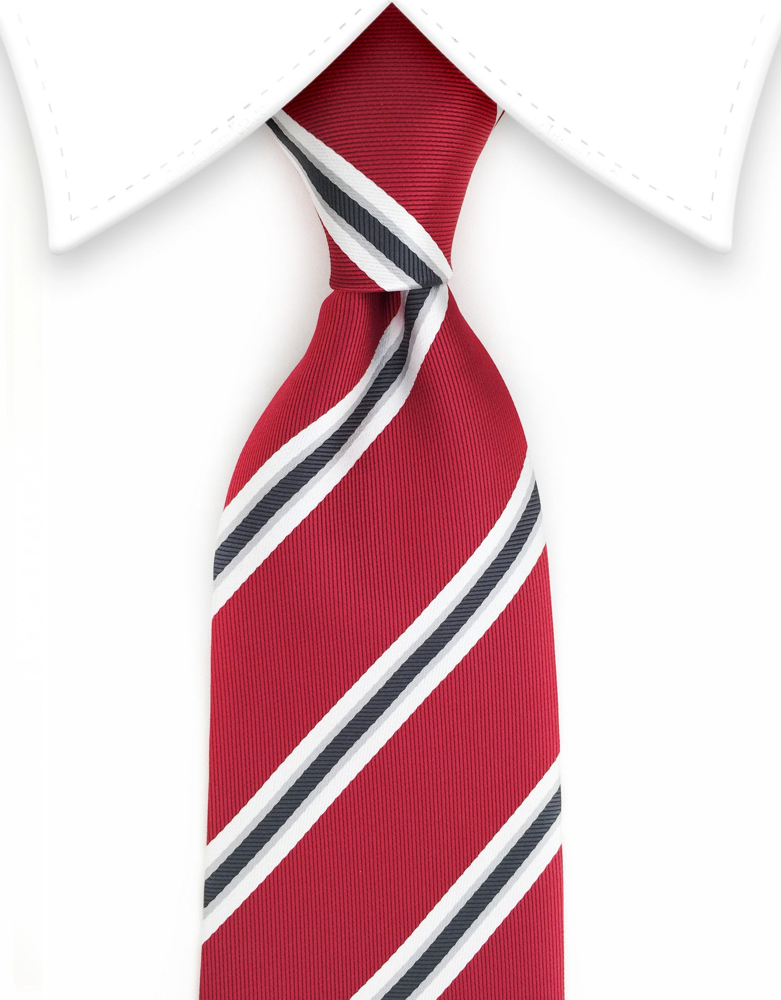 red and black repp striped tie