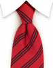 red and black striped tie