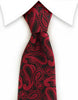 black and red paisley men's tie