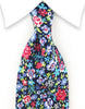 red blue green floral cotton tie