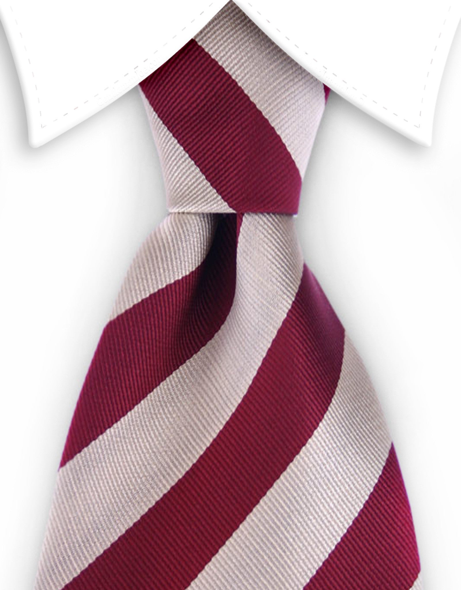 Burgundy & Beige Collegiate Tie