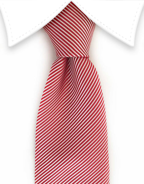 Red white pinstripe tie
