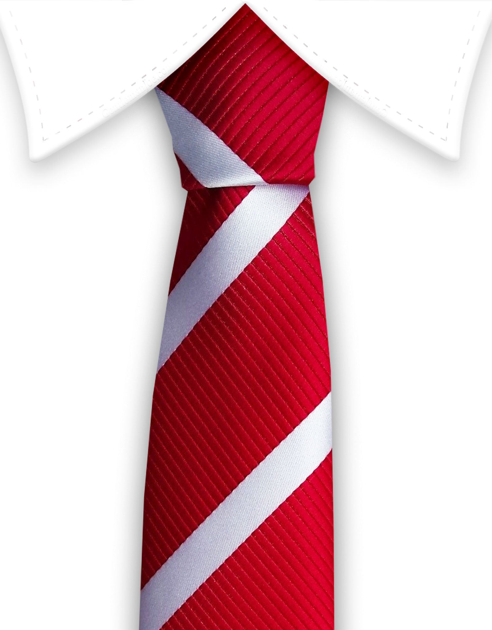 Red White Skinny Tie