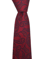 Red and Blue Extra Long Men's Paisley Tie