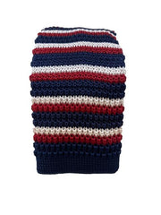 Red, White & Blue Pin Striped Knitted Tie