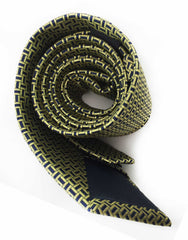 Rolled Navy and Gold Necktie