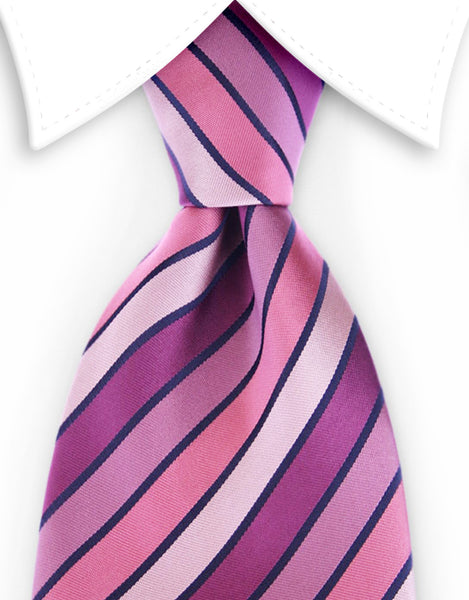 pink striped tie