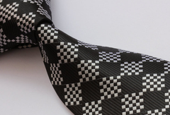silver and black neckties