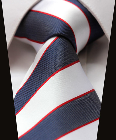 Red, White & Blue Striped Tie