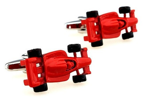 red race car cufflinks