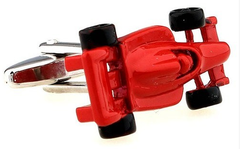 novelty red race car cuff links