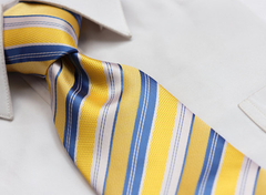 Yellow & Blue Striped Necktie