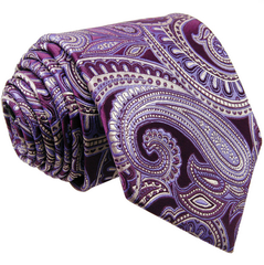 purple & silver tie