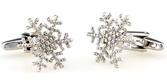 snowflake winter cuff links