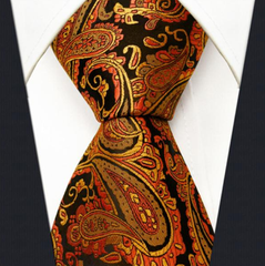 orange paisley tie