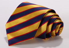 Yellow & Navy Striped Necktie