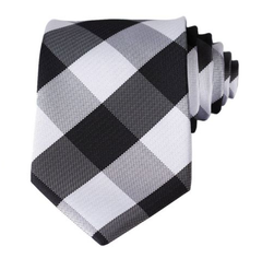 Black, White Checkered Tie