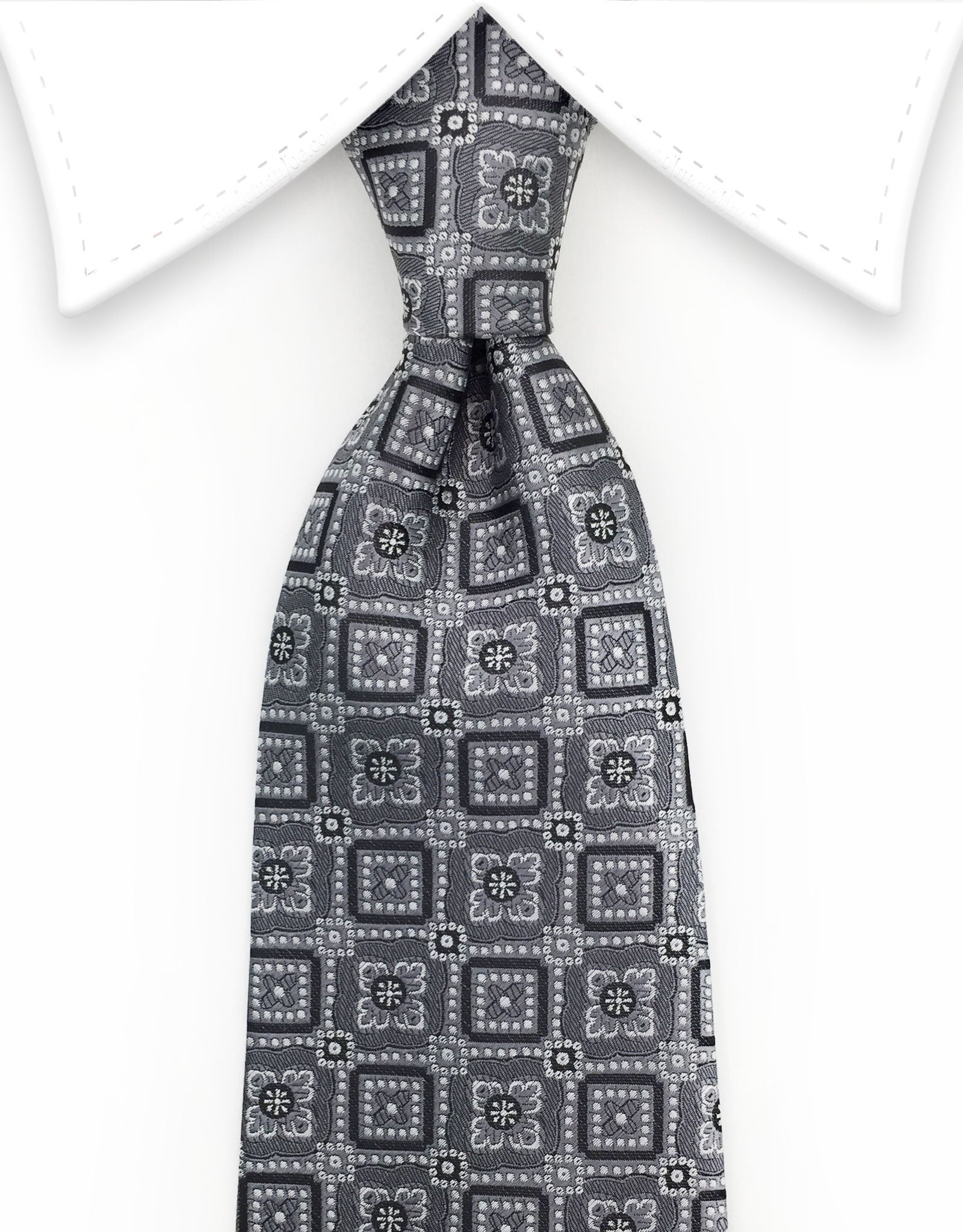 Silver Motif Necktie