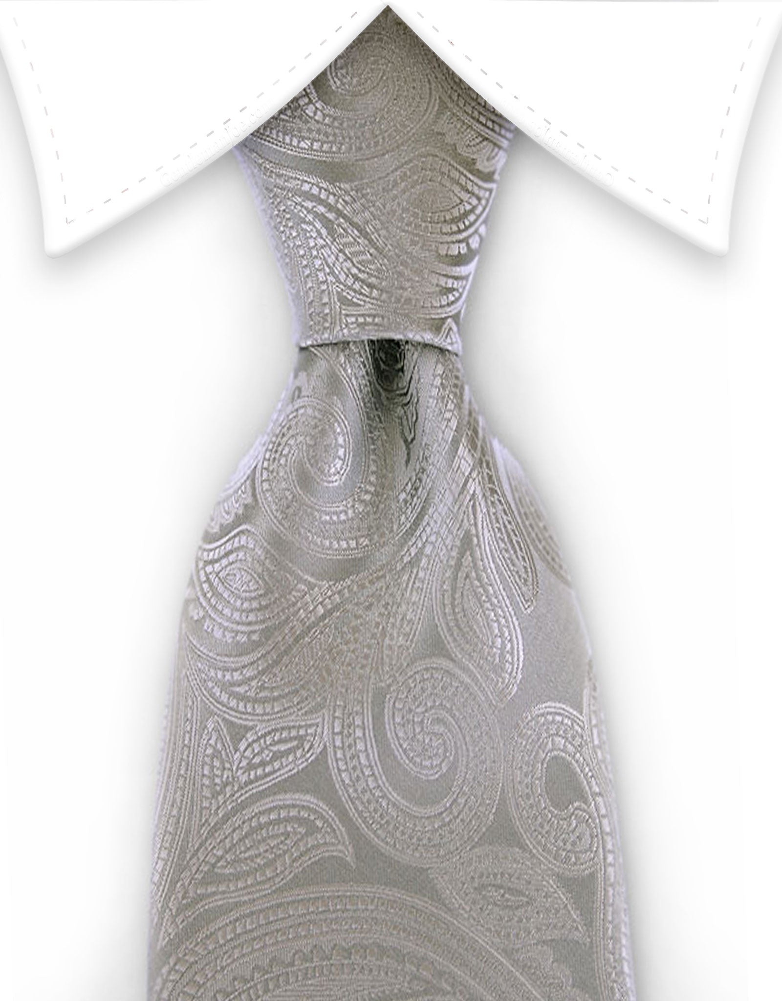 Silver paisley tie