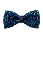 Sparkly Peacock Blue and Green Crystal Bowtie