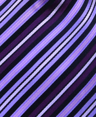 Purple and Black Stripe Silk Tie