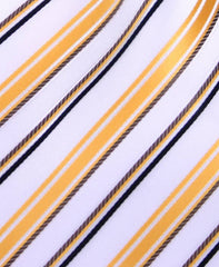 Gold & White Striped Tie