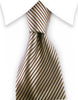 Brown & taupe pinstriped tie