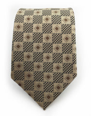 Taupe and beige tie
