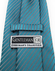 Gentleman Joe Teal Striped Necktie