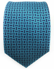 Turquoise & Navy Blue Tie