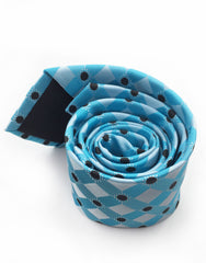 turquoise slim tie rolled up