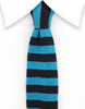turquoise black knitted tie