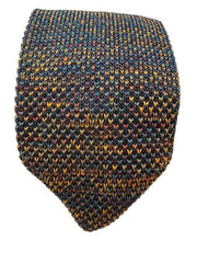 Multi Autumn Colored, Pointed Tip Knit Tie