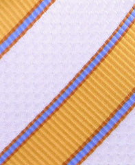 Apricot and White Striped Tie